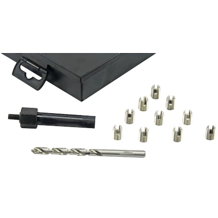 H & H Industrial Products Thread Repair Kit, Knife Thread Inserts, M5-0.80, Plain Stainless Steel, 10 Inserts 1011-0205